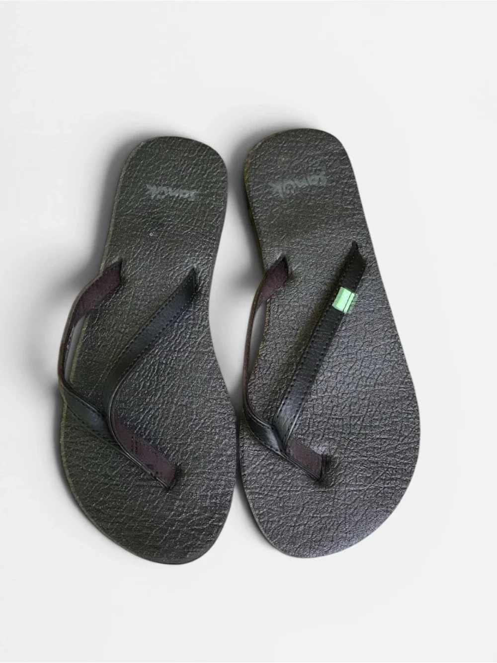 Sanuk Yoga Spree 4 Women's Flip-flop Thong Sandal in Black Sz 6